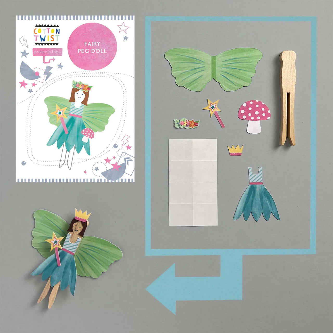 Make Your Own - Fairy Peg Doll Kit - Little Reef and Friends