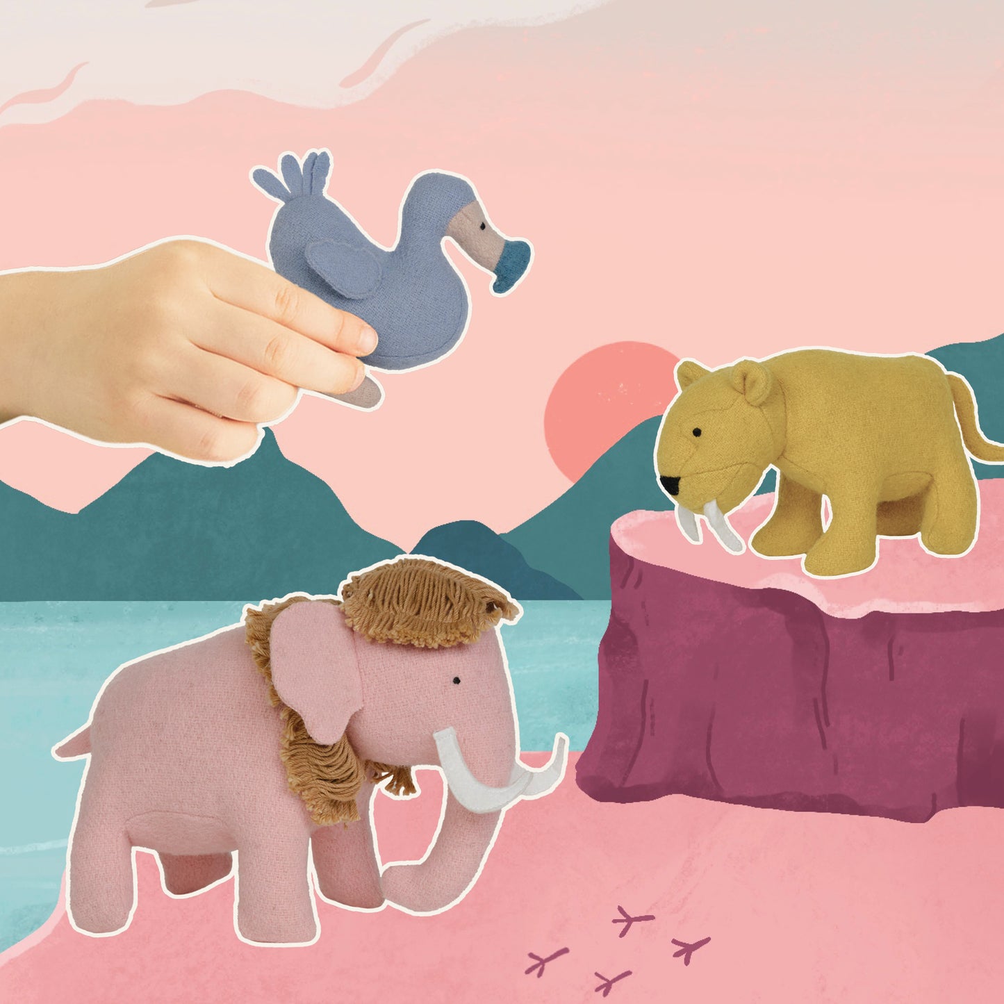 Holdie Extinct Animals Set - Little Reef and Friends
