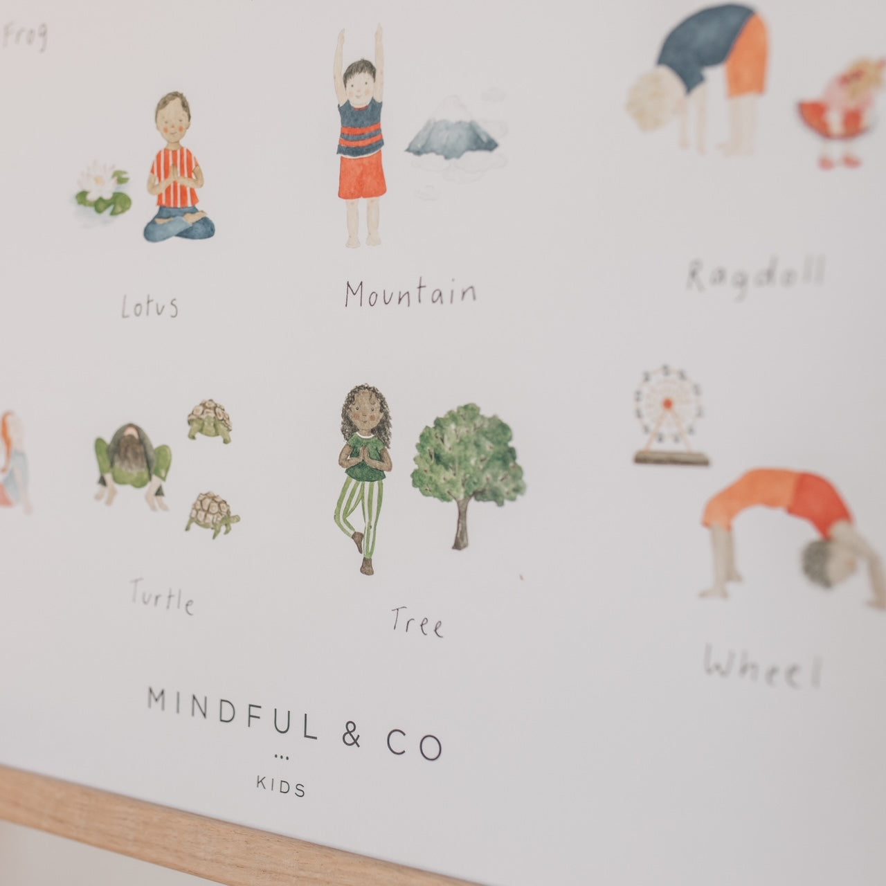Wall Print - Yoga Poses - Little Reef and Friends