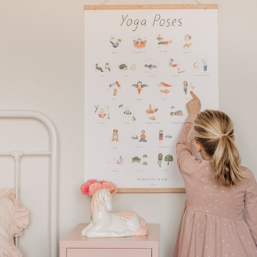 Wall Print - Yoga Poses - Little Reef and Friends