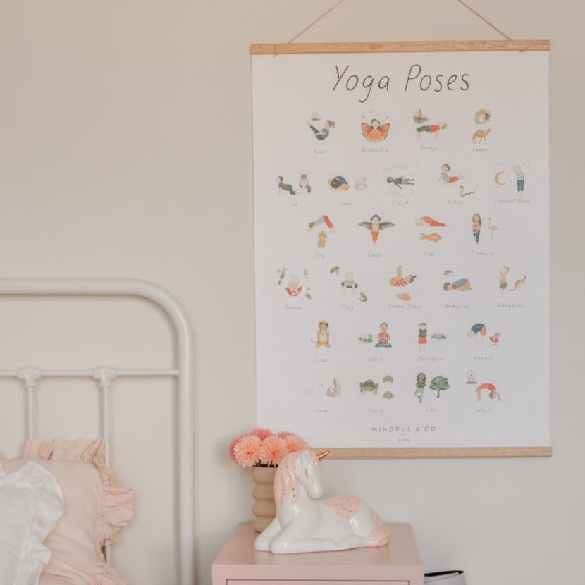 Wall Print - Yoga Poses - Little Reef and Friends