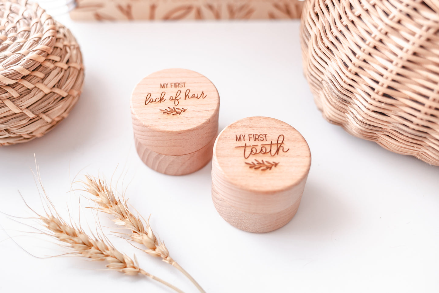 My First Tooth Wooden Keepsake Box - Fern - Little Reef and Friends