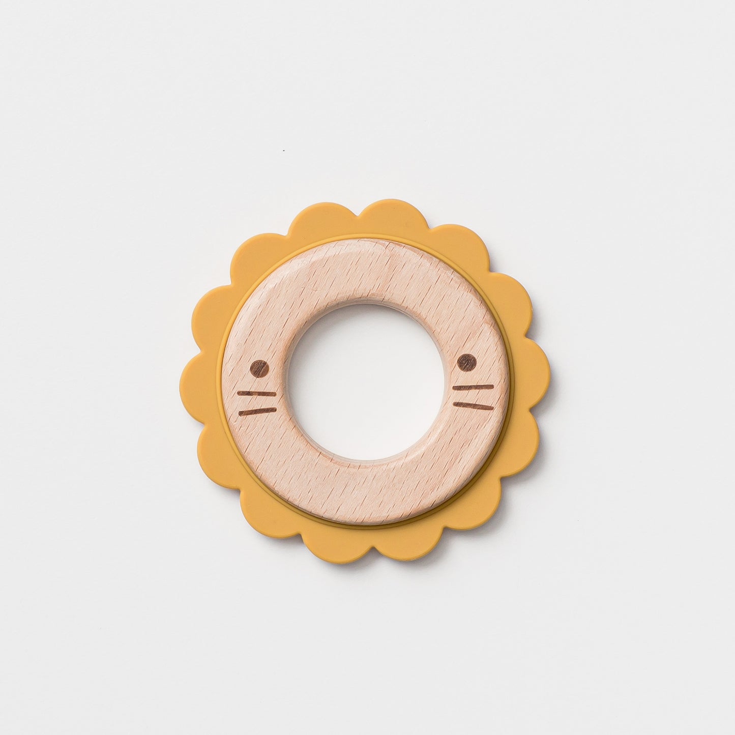 Lion Silicone & Wood Teether - Little Reef and Friends