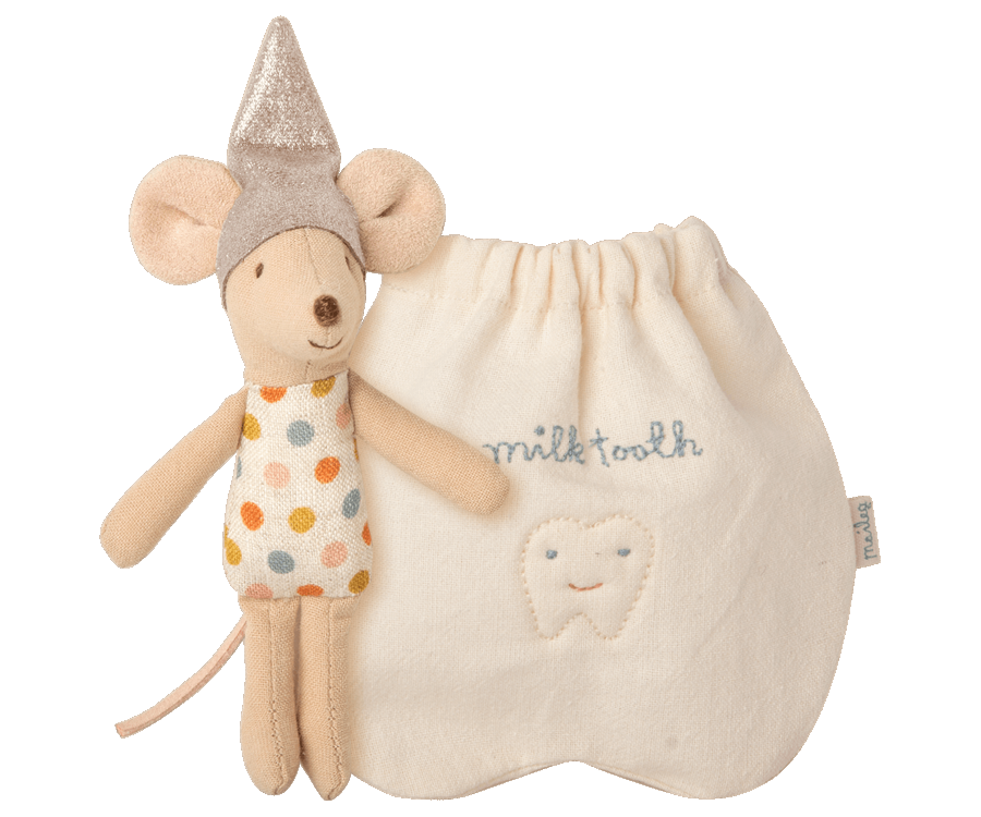 Little Tooth Fairy Mouse with Pouch - Little Reef and Friends