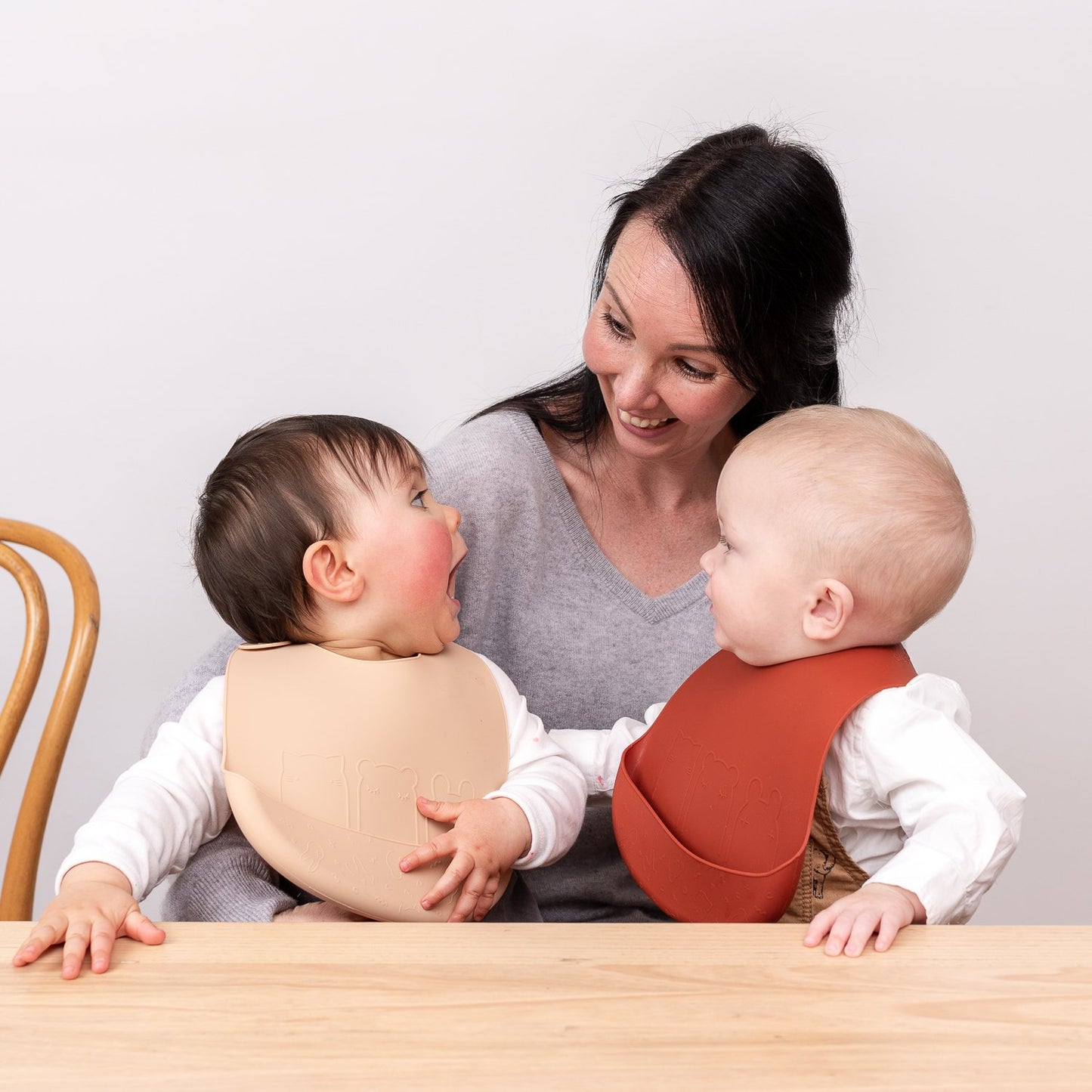 Catchie Bibs 2 Pk - Rust/ Beige - Little Reef and Friends