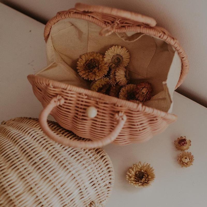 Rattan Luvya Bag - Rose - Little Reef and Friends
