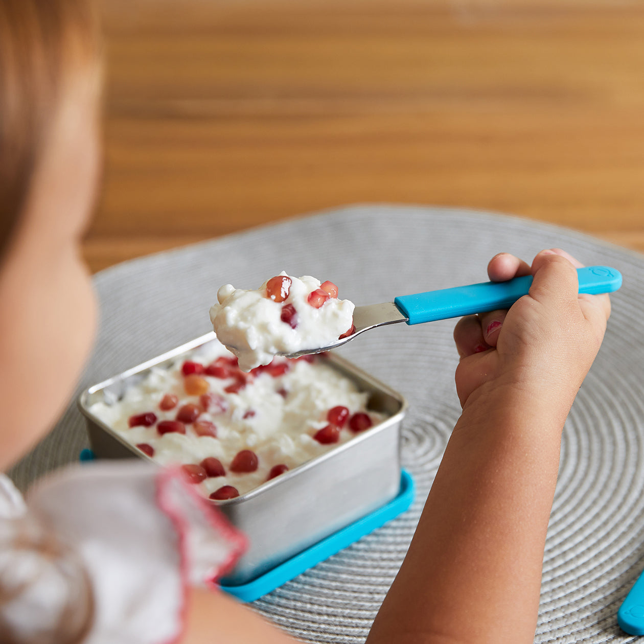 Magnetic Stainless Steel Utensils - Scuba Blue - Little Reef and Friends