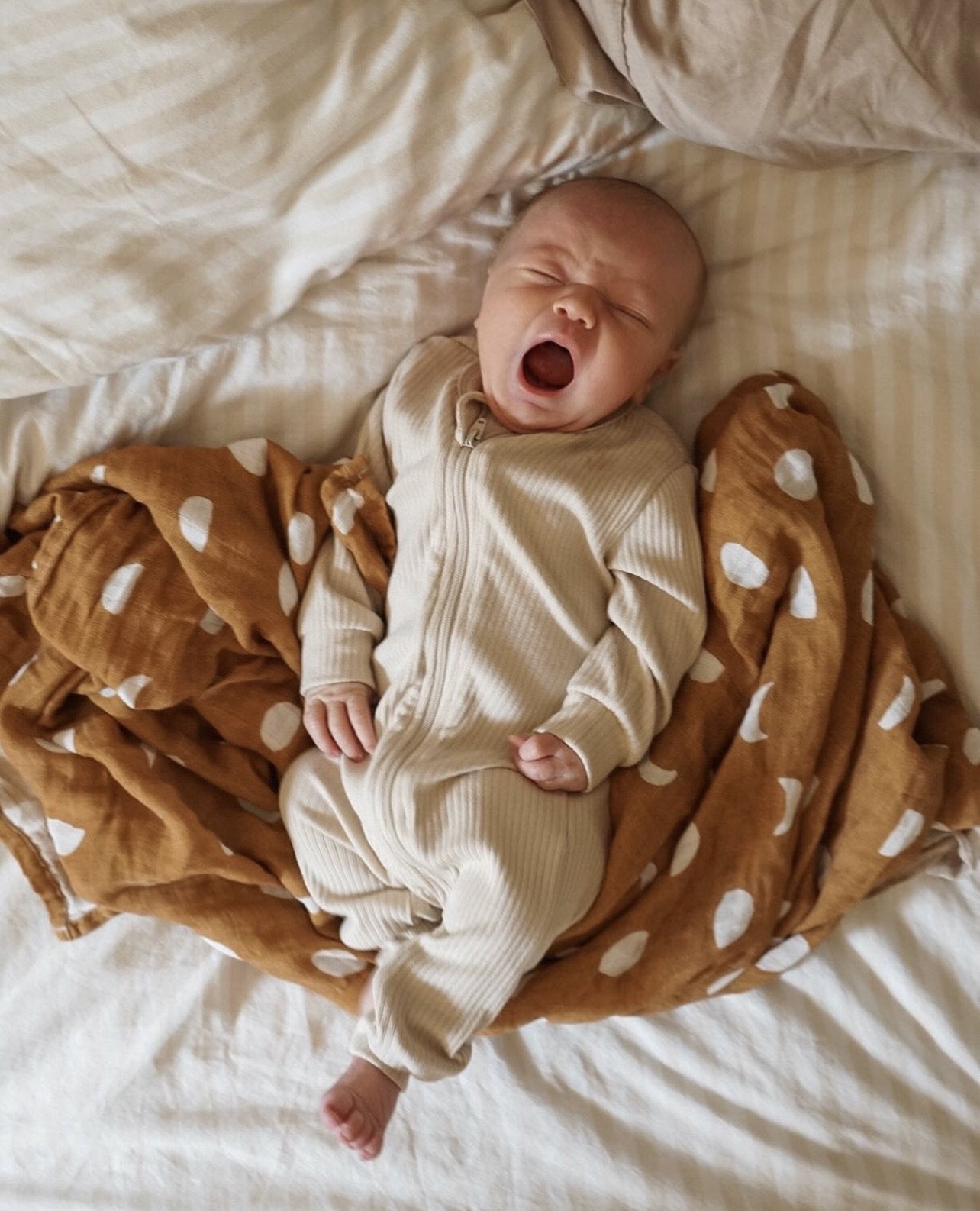 Moon Phases Muslin Swaddle - Hazel - Little Reef and Friends