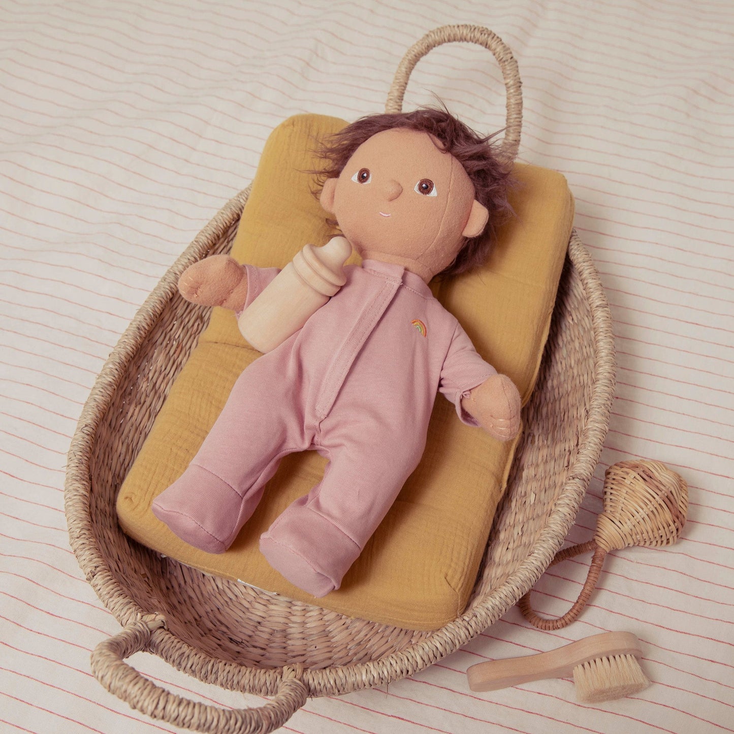 Strolley Organic Cotton Mattress - Mustard - Little Reef and Friends