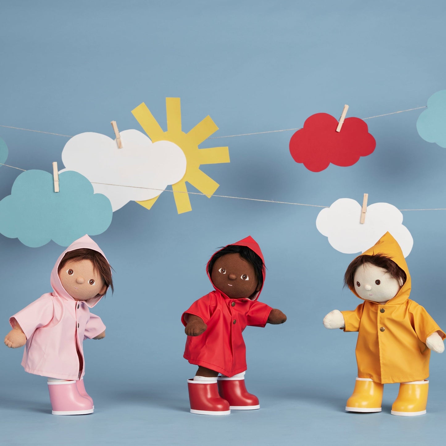 Dinkum Doll Rainy Play Set - Yellow - Little Reef and Friends