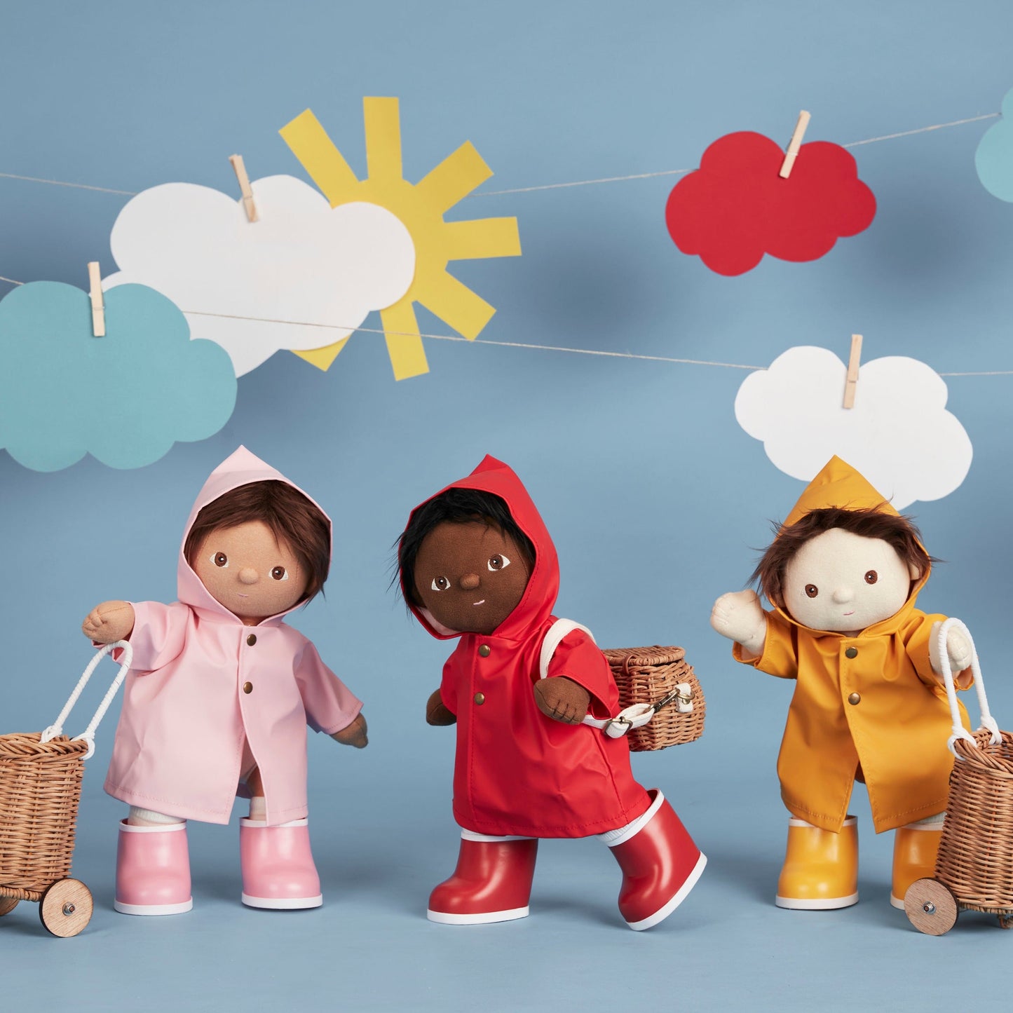 Dinkum Doll Rainy Play Set - Yellow - Little Reef and Friends