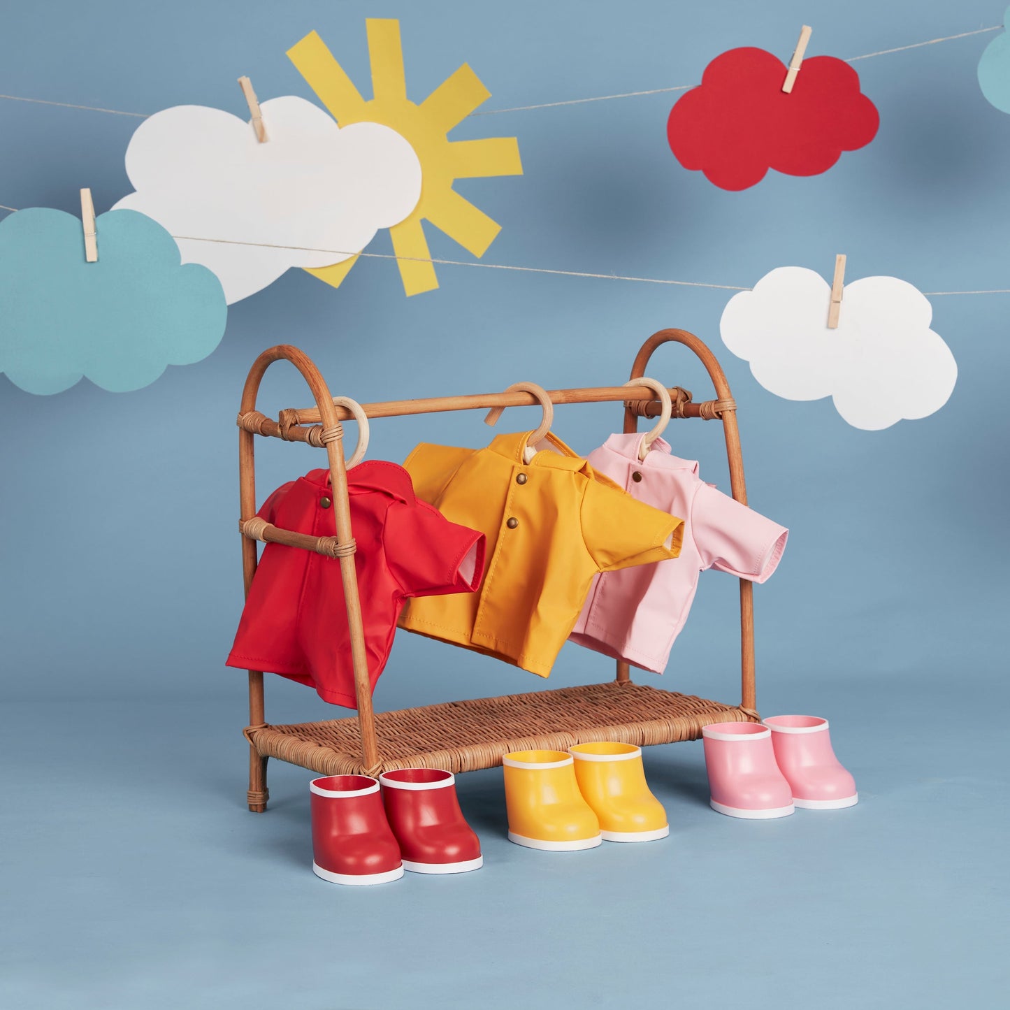 Dinkum Doll Rainy Play Set - Yellow - Little Reef and Friends