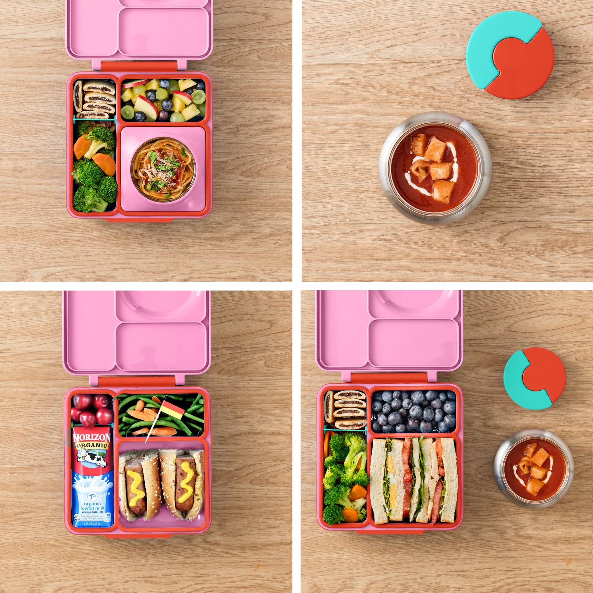 Hot & Cold Bento Lunchbox - Pink Berry - Little Reef and Friends