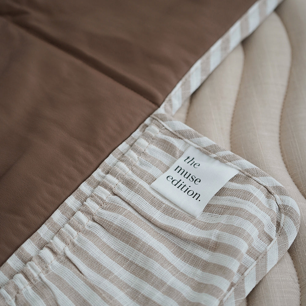 Stripe Linen Change Mat - Little Reef and Friends