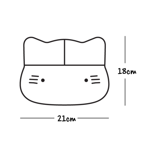 Cat Stickie Plate - Powder Blue - Little Reef and Friends