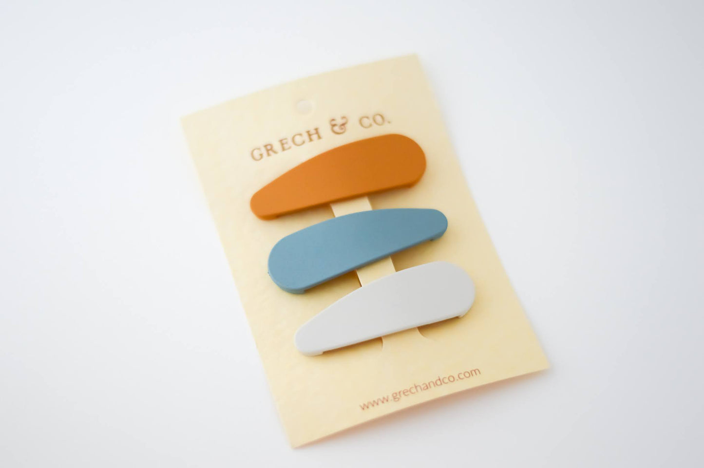 Hair Snap Clips (Set of 3) - Golden, Light Blue, Buff - Little Reef and Friends