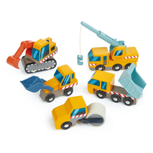 Wooden Construction Vehicle Set - Little Reef and Friends