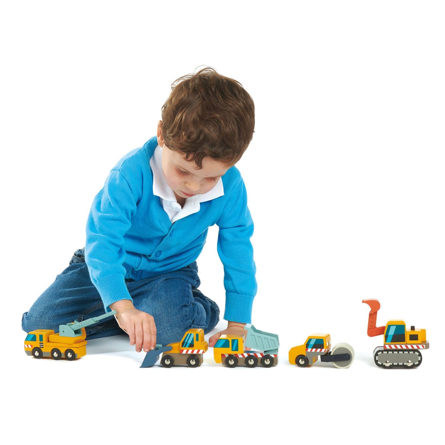 Wooden Construction Vehicle Set - Little Reef and Friends