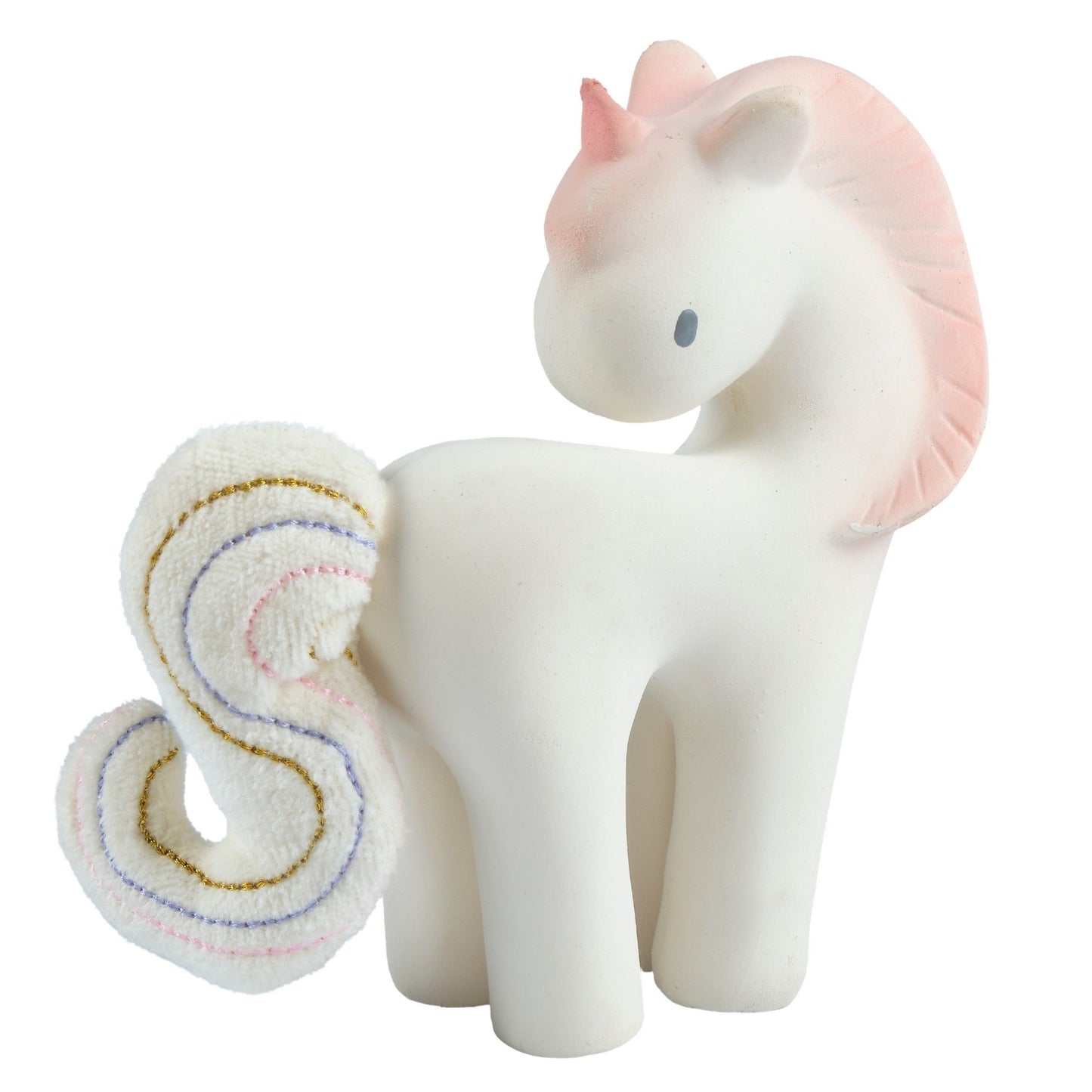 Cotton Candy Unicorn Rubber Teether & Rattle - Little Reef and Friends