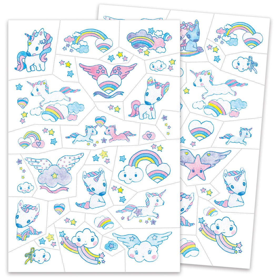 Temporary Tattoos - Glitter Unicorns - Little Reef and Friends