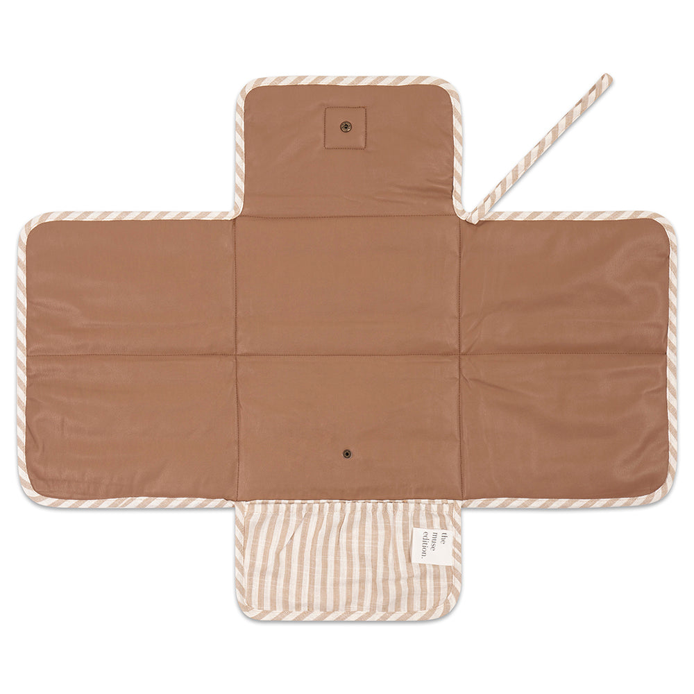 Stripe Linen Change Mat - Little Reef and Friends