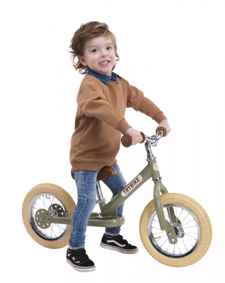 Trybike Steel 2-in-1 - Green Vintage - Little Reef and Friends