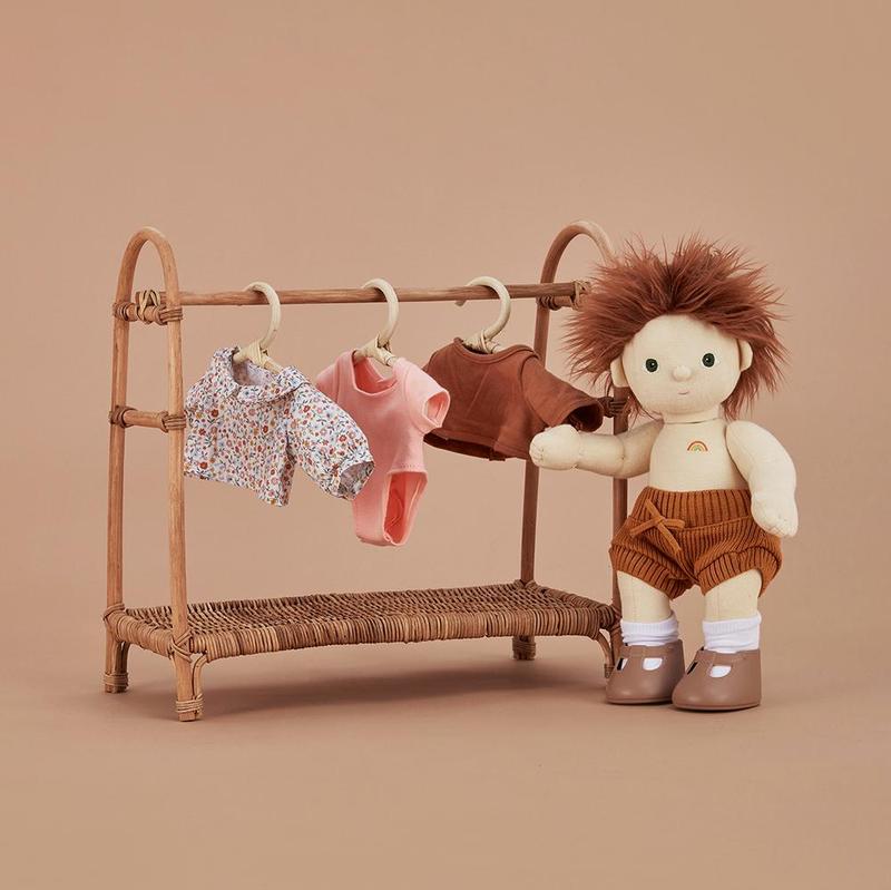 Dinkum Doll Rattan Clothing Rail - Little Reef and Friends