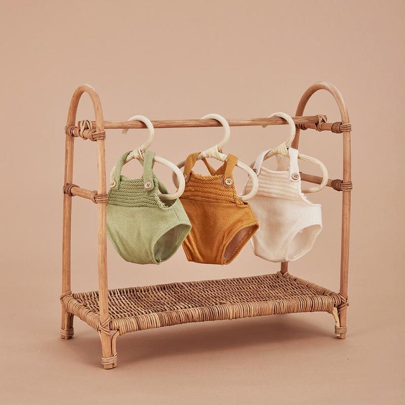 Dinkum Doll Rattan Clothing Rail - Little Reef and Friends