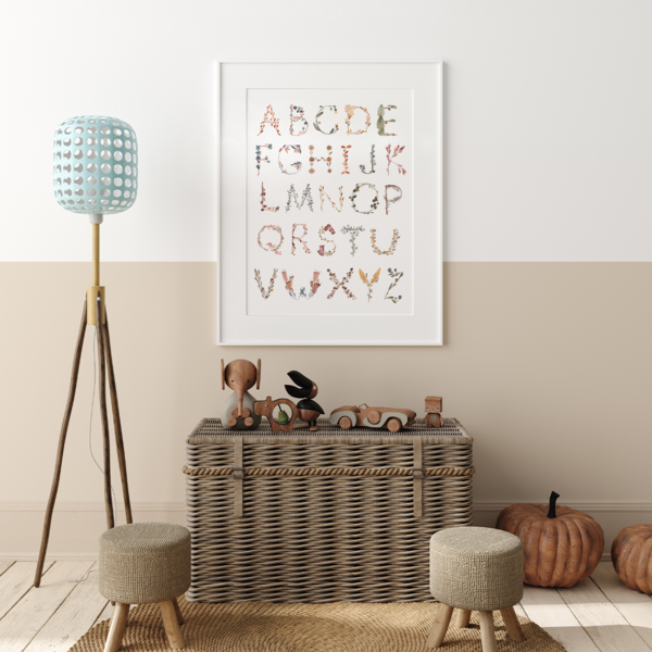 Poster - Floral Alphabet - Little Reef and Friends
