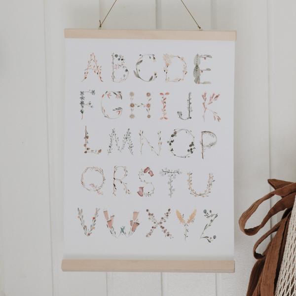 Poster - Floral Alphabet - Little Reef and Friends