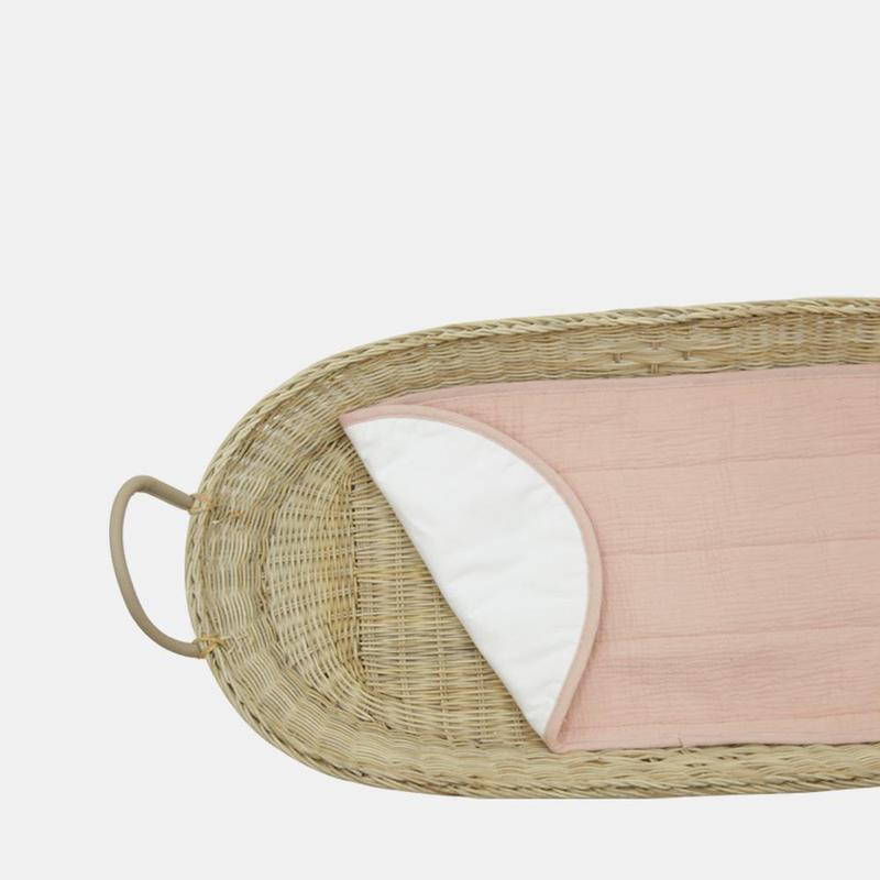 Changing Basket Luxe Cotton Liner - Rose - Little Reef and Friends