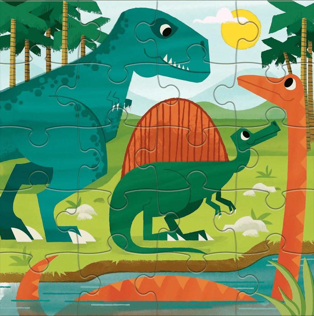 Mighty Dinosaur Magnetic Puzzle Double-Sided 20pc - Little Reef and Friends