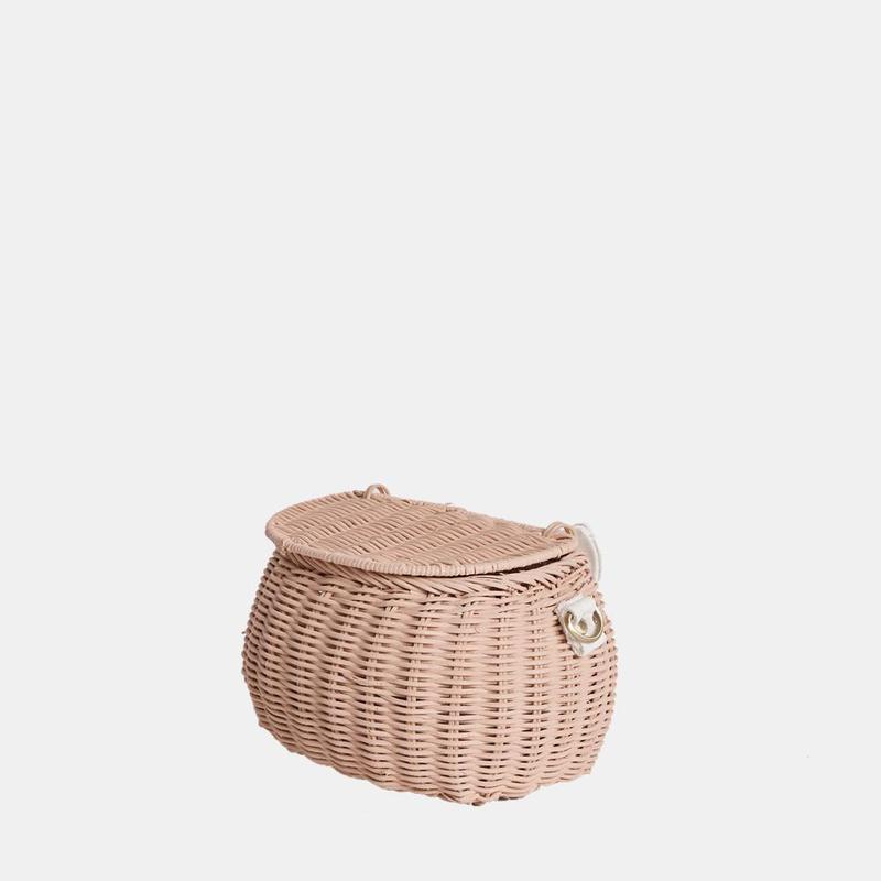 Mini Chari Rattan Bag - Rose - Little Reef and Friends