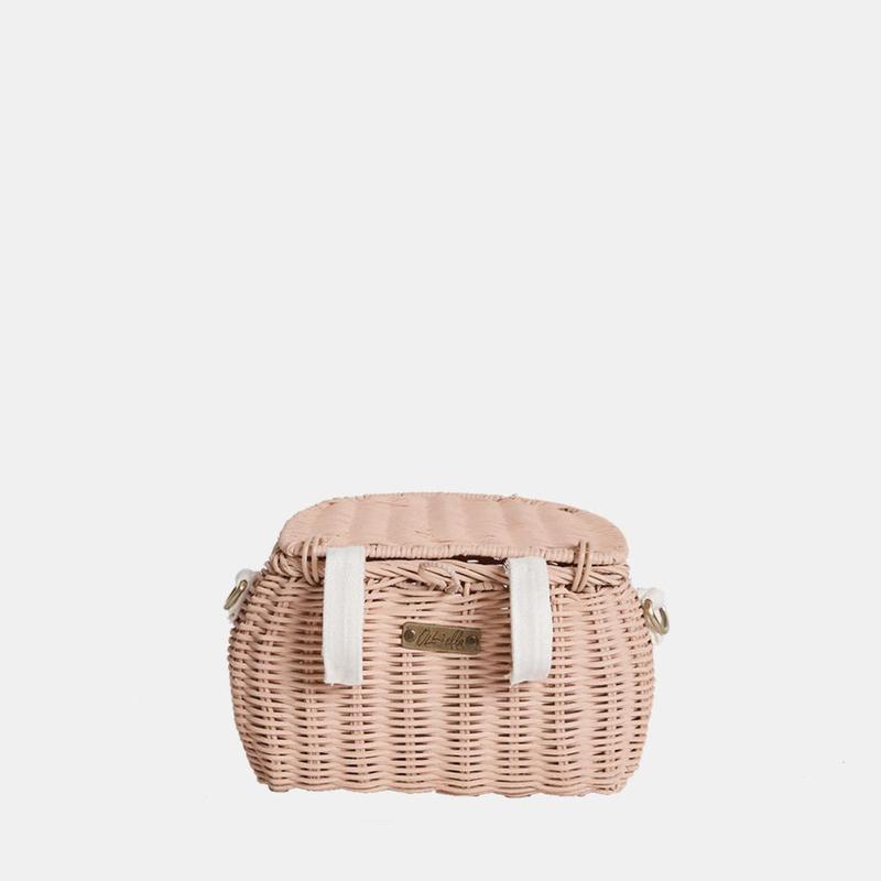Mini Chari Rattan Bag - Rose - Little Reef and Friends