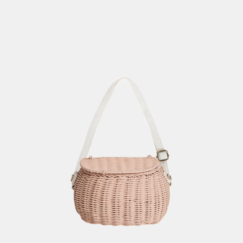 Mini Chari Rattan Bag - Rose - Little Reef and Friends