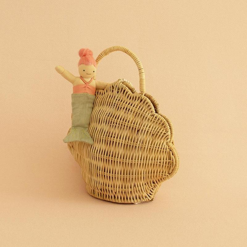 Rattan Shell Bag - Straw - Little Reef and Friends