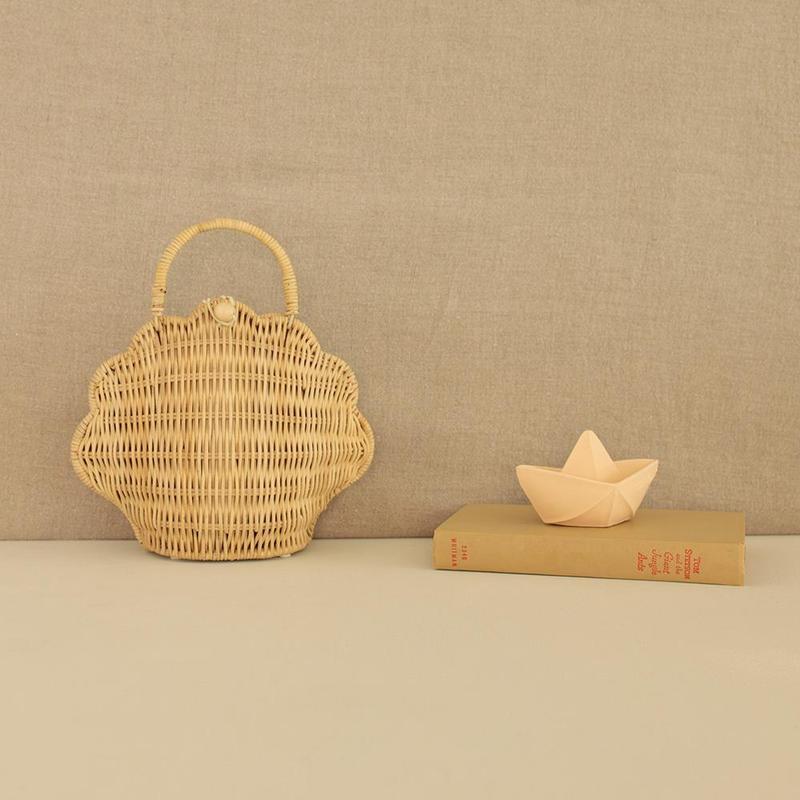 Rattan Shell Bag - Straw - Little Reef and Friends