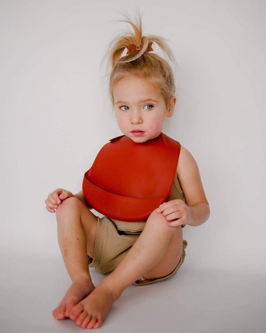 Catchie Bibs 2 Pk - Rust/ Beige - Little Reef and Friends