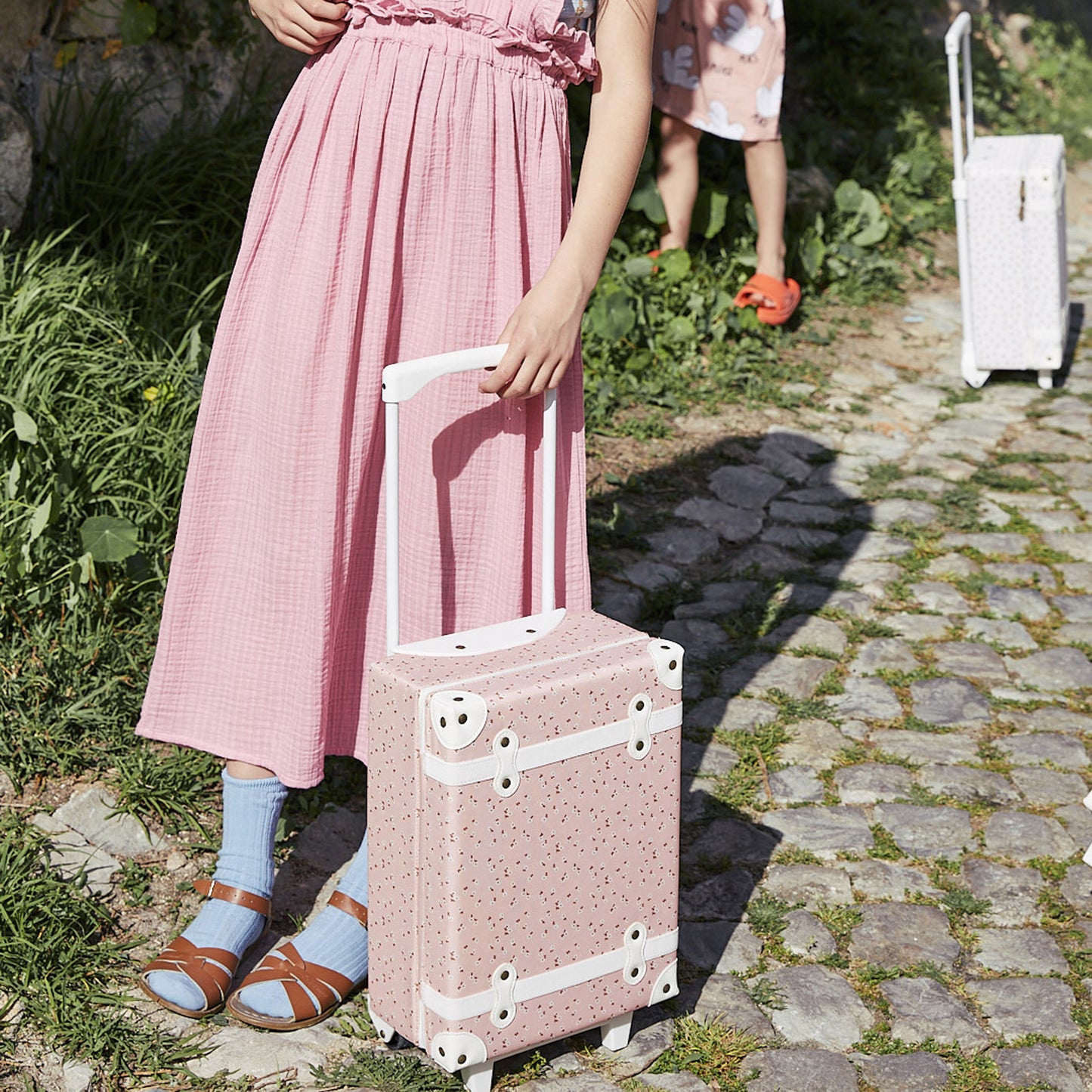 Olli Ella See Ya Suitcase - Pink Daisies - Little Reef and Friends