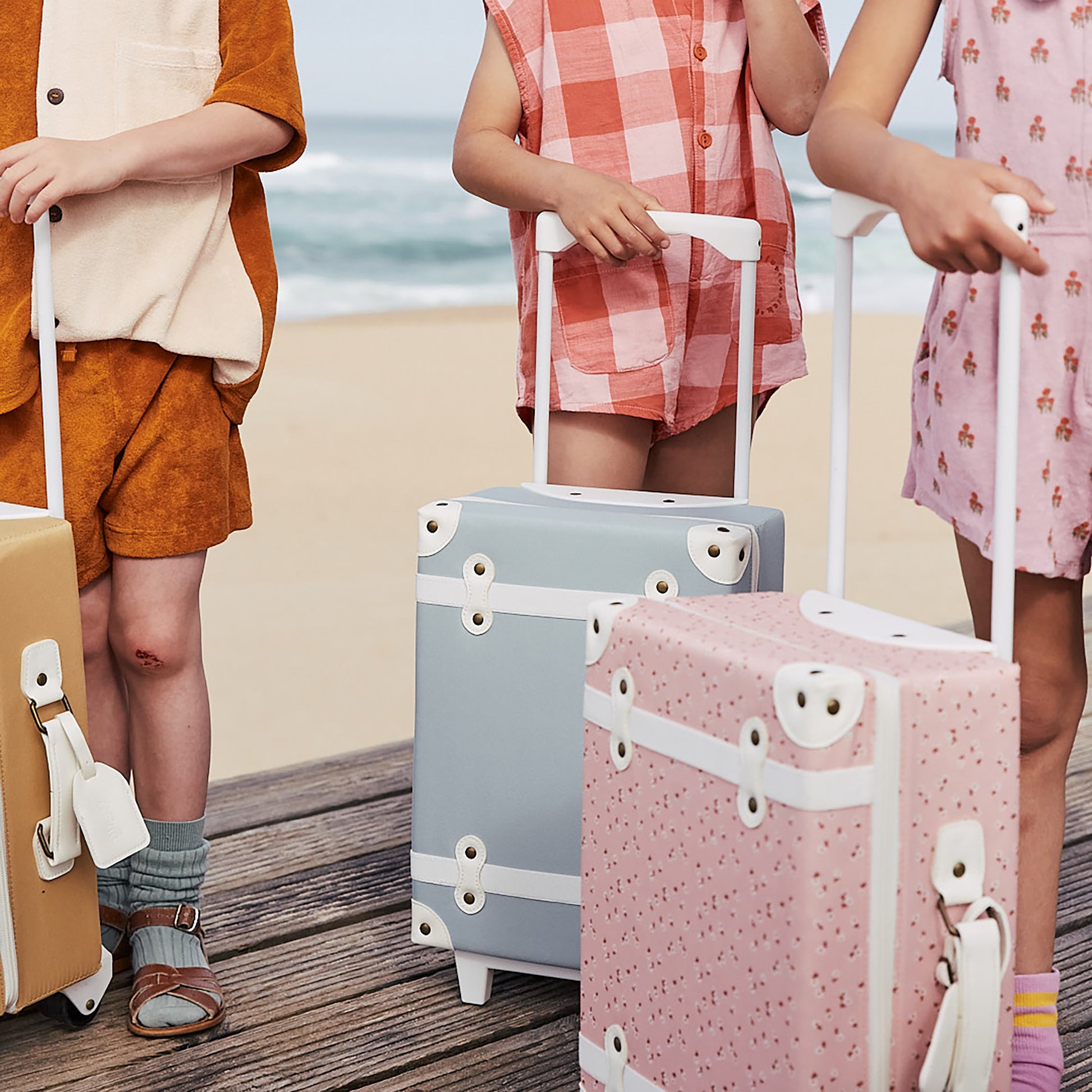 Olli Ella See Ya Suitcase - Pink Daisies - Little Reef and Friends