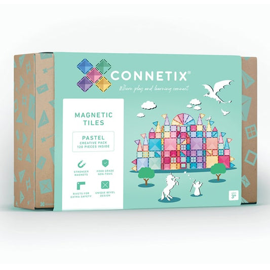 Connetix 120 Piece Creative Pack - Pastel - Little Reef and Friends