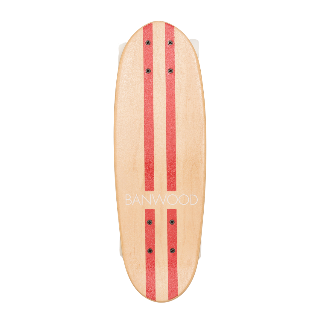 Banwood Skateboard - Red Stripes - Little Reef and Friends