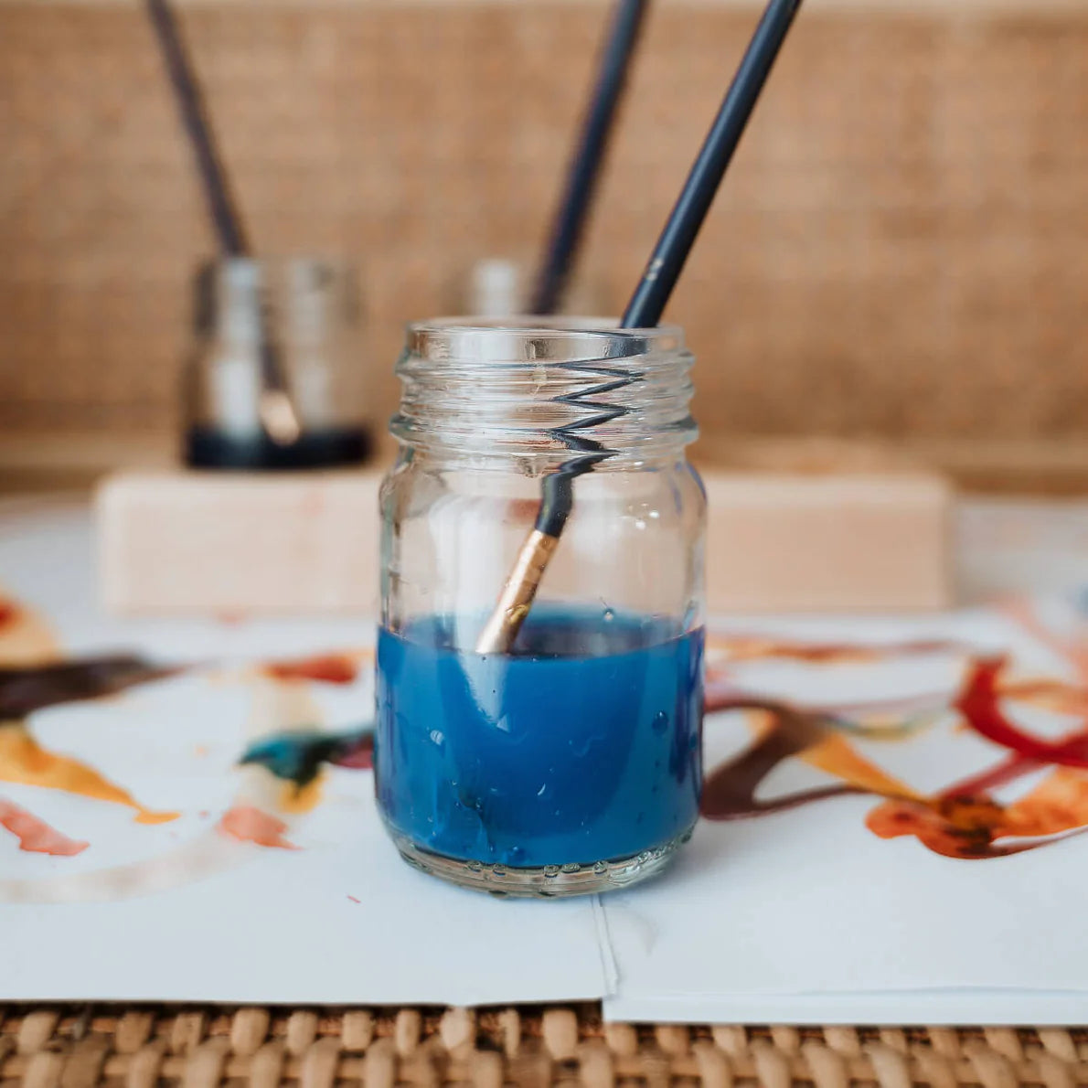 Mercurius Paint Jars and Wooden Holder - 50ml