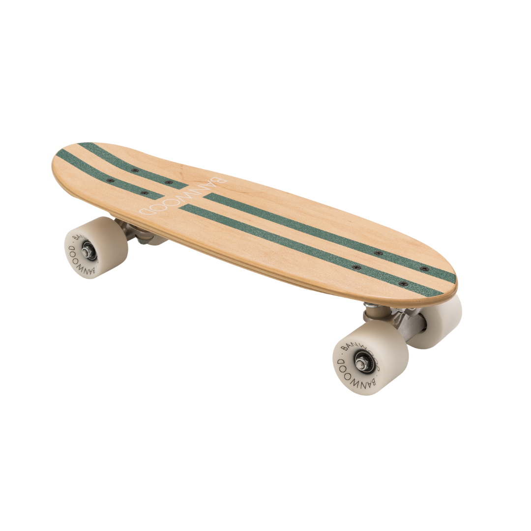 Banwood Skateboard - Green Stripes - Little Reef and Friends
