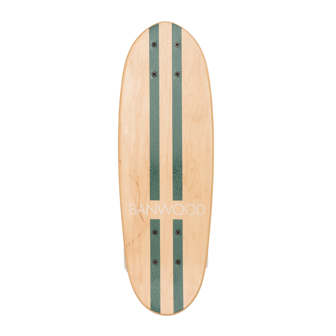 Banwood Skateboard - Green Stripes - Little Reef and Friends