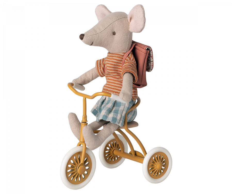 Maileg Abri à Tricycle | Mouse - Ocher - Little Reef and Friends