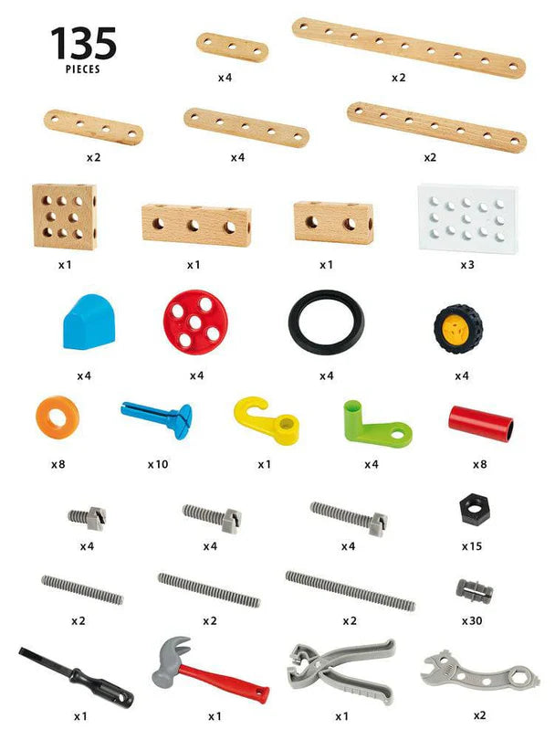 BRIO Builder - Construction Set | 136 pcs - Little Reef and Friends