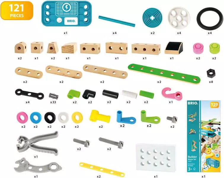 BRIO Builder - Motor Set | 121 pcs - Little Reef and Friends