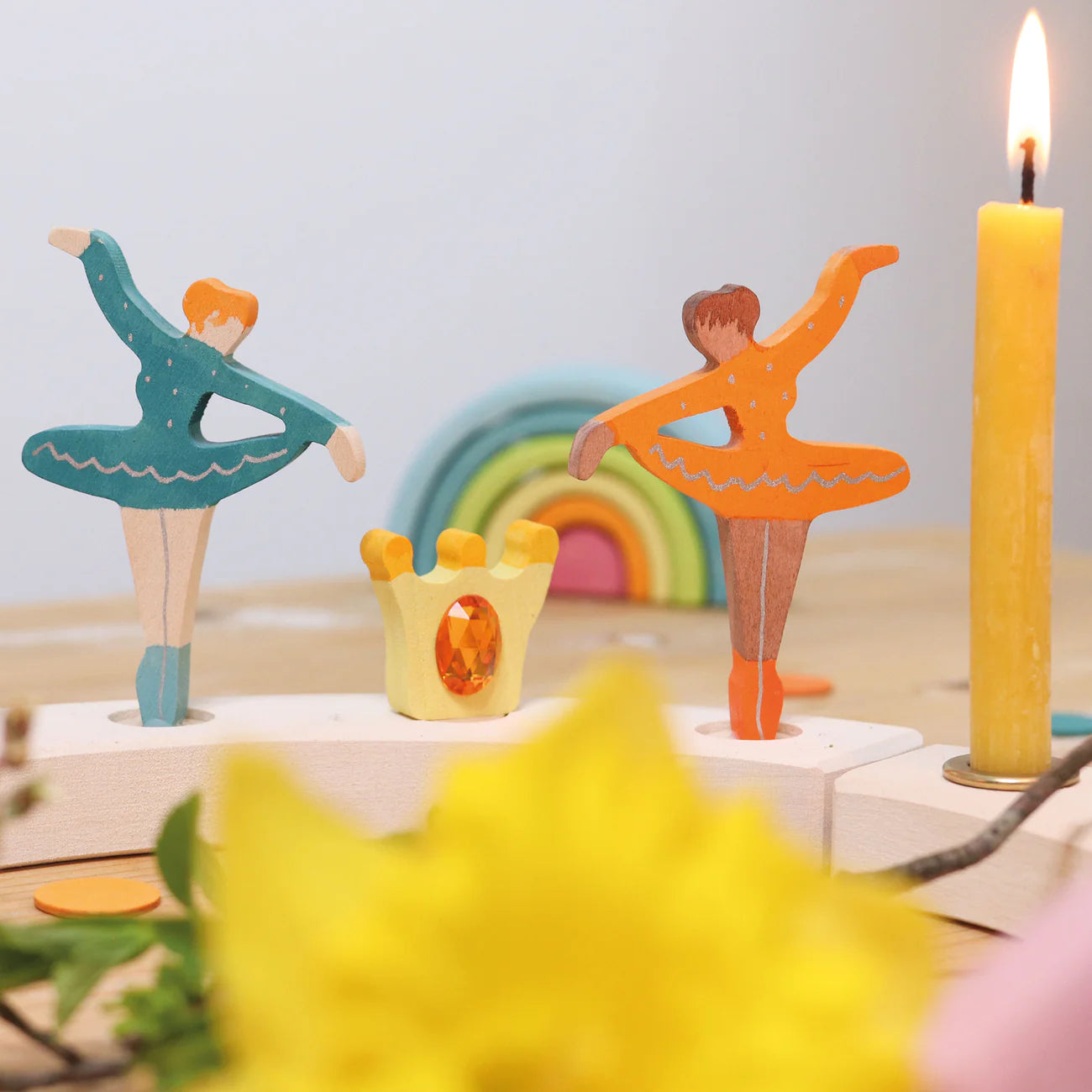 Grimm's Candle Holder Decoration - Ballerina | Orange Blossom - Little Reef and Friends