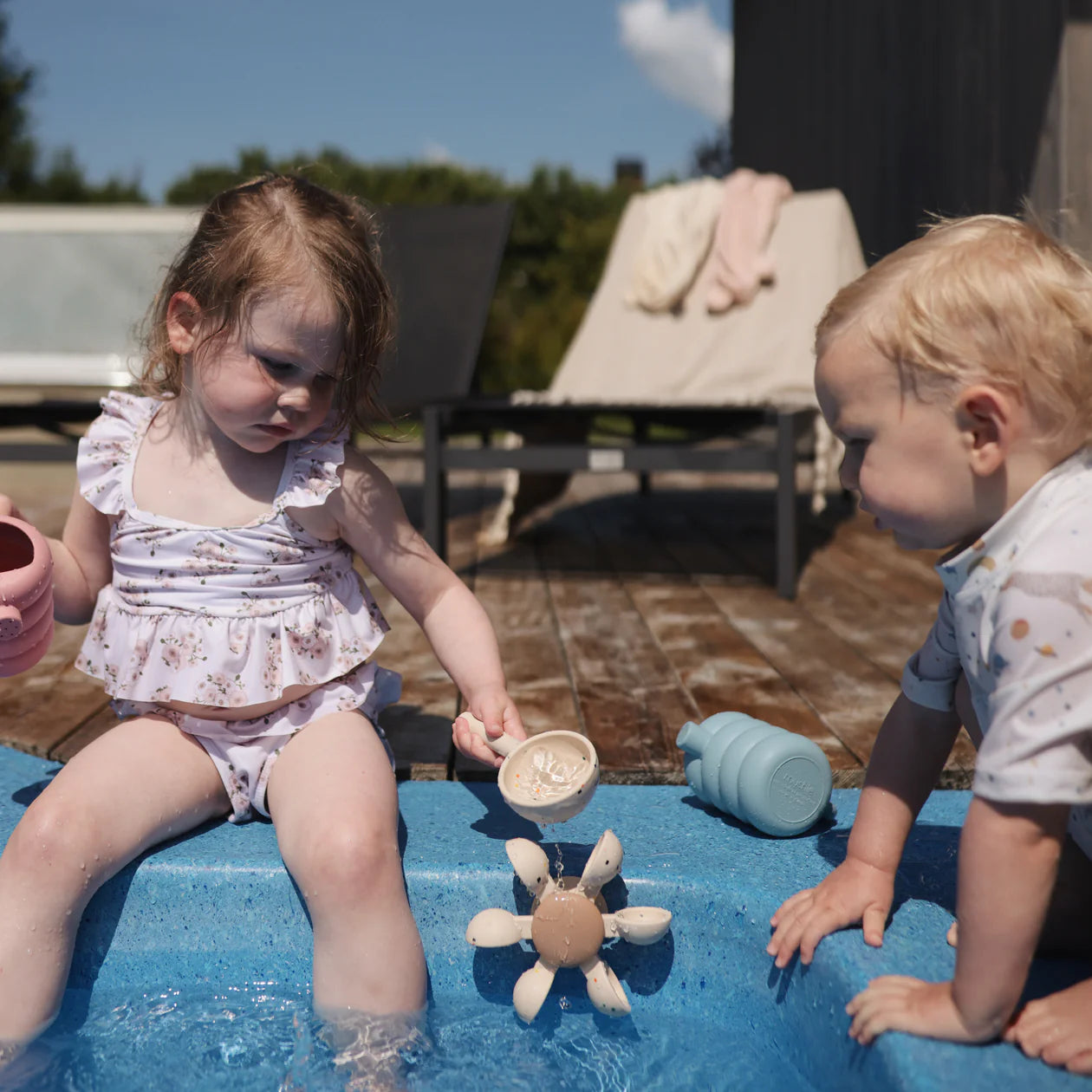 Mushie Bath Bath Play Set - Water Wheel
